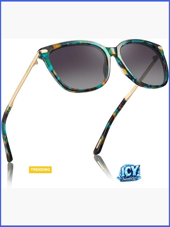 Lightweight Acetate Cat Eye Polarized Sunglasses UV400 with Case main image 6